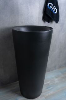 Раковина Gid Nb130bg 81110 накладная черная графит 40x40x85